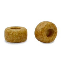 DQ Grieks keramiek kralen 7mm Mustard brown, per stuk