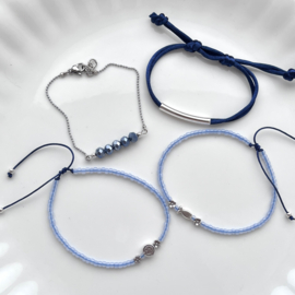 DIY pakket Blue-Zilver-Smiley