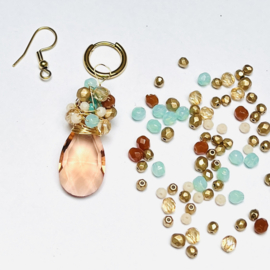 DIY pakket Wrapping drops, Vintage Pink (Goud of Zilver) incl. Tutorial