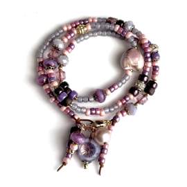 Inspiratie armband Lila-Pink