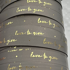 Paporlene-Cool Grey-Love to give-lint 10 mm, p. 5 meter