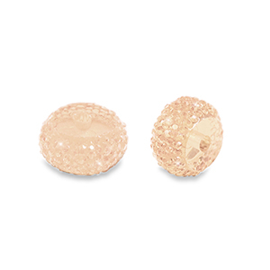 Resin kralen rondellen 10mm Peach, 3 stuks
