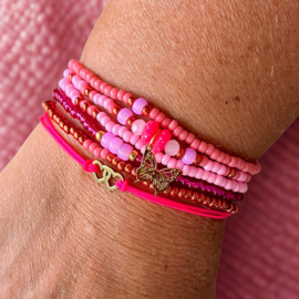 Pink Ribbon DIY set (keuze uit Goud of Zilver combinatie)