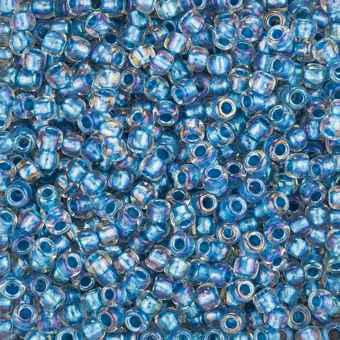 TOHO 6/0 Inside-Color Rainbow Crystal/Lt Capri-Lined, 10 gram