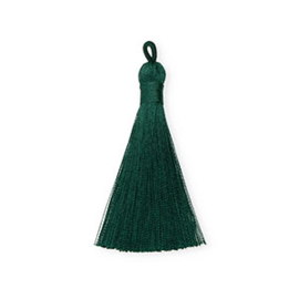 Kwastjes 8 cm Forest green, 1 stuk