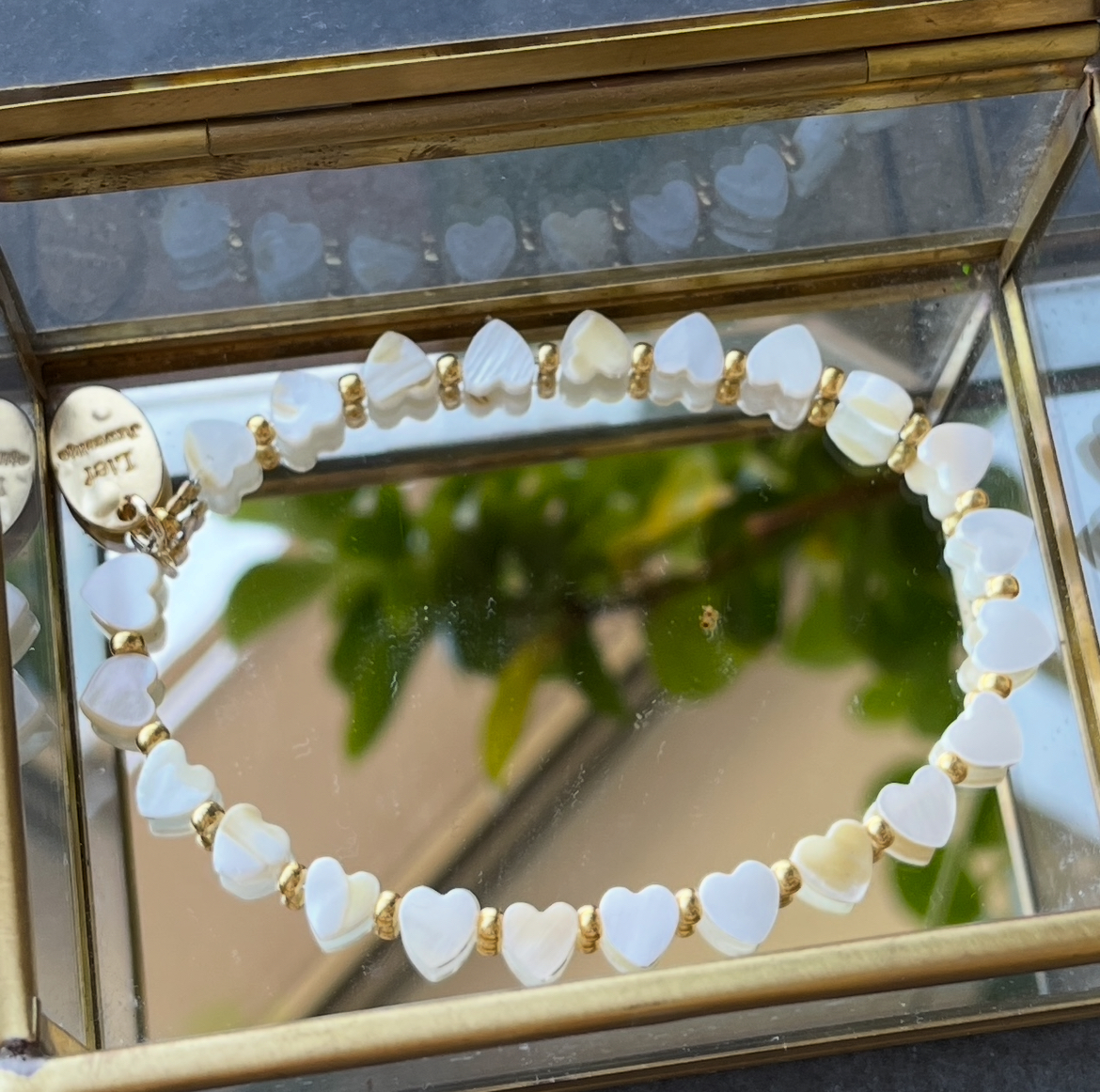 DIY pakket schelp hartjes armband