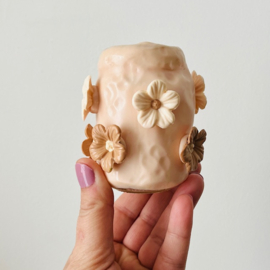 3D bloemen vaasje Nude, 50x78mm