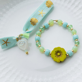 DIY pakket Green Hawaiian flower