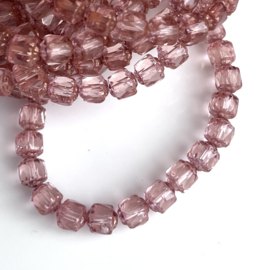 Bols beads 6 mm Vintage pink-Bronze, 10 stuks