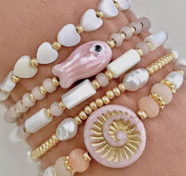 Inspiratie Fossil armband - Pink