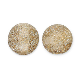 8 mm acryl kralen glitter Champagne-silver, per stuk