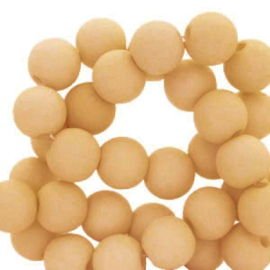 8 mm acryl kralen Light brown, per stuk