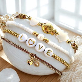 DIY pakket LOVE, Goud-Visje