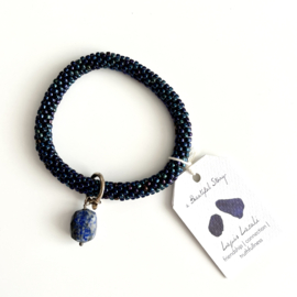 Classic Lapis Lazuli Blue Silver Bracelet
