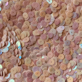Pailletten Powder pink 5mm, 20 stuks