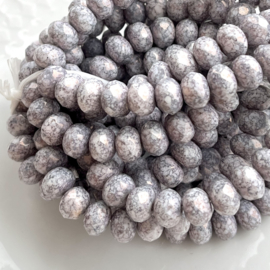 Rondels Luster chalk shine Lila 9x6mm, 10 stuks