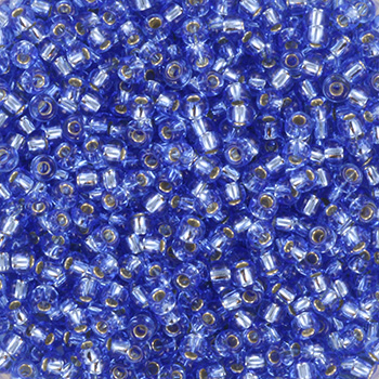 Miyuki rocailles 11/0 Silverlined dark cornflower blue, 10 gram