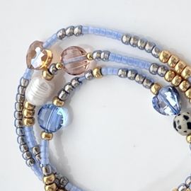 Werkwijze wikkel armband Blue-Gold