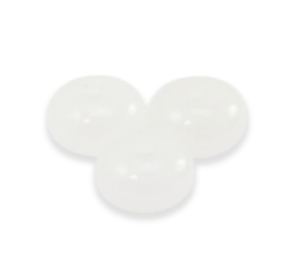Natuursteen kralen calchedoon (kwarts) rondellen 8x5mm White, 10 stuks