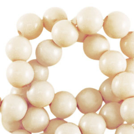10 mm acryl kralen shiny Vanilla Yellow, c.a. 100 stuks