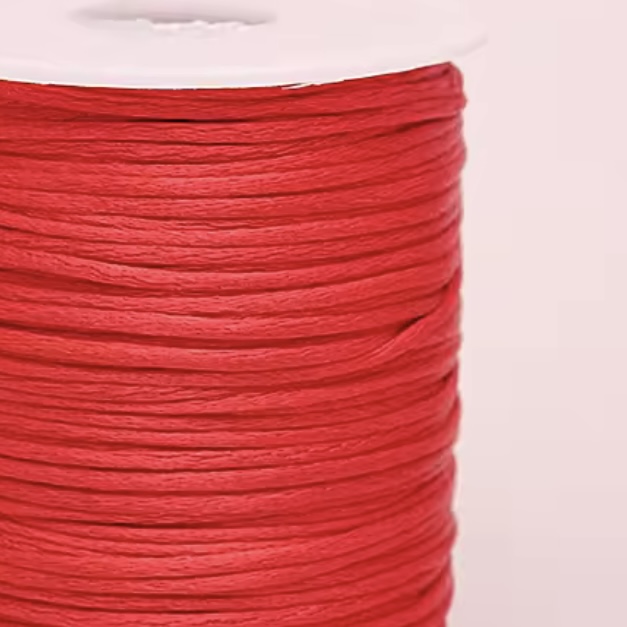 Satijn koord 2mm Red, 1 meter