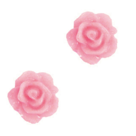 Roosjes kralen 10mm Hot Pink, per stuk