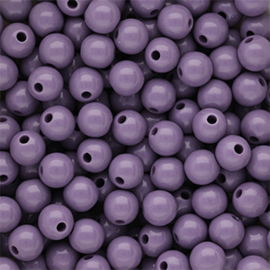 8 mm DQ acryl kralen shiny Purple haze, per stuk