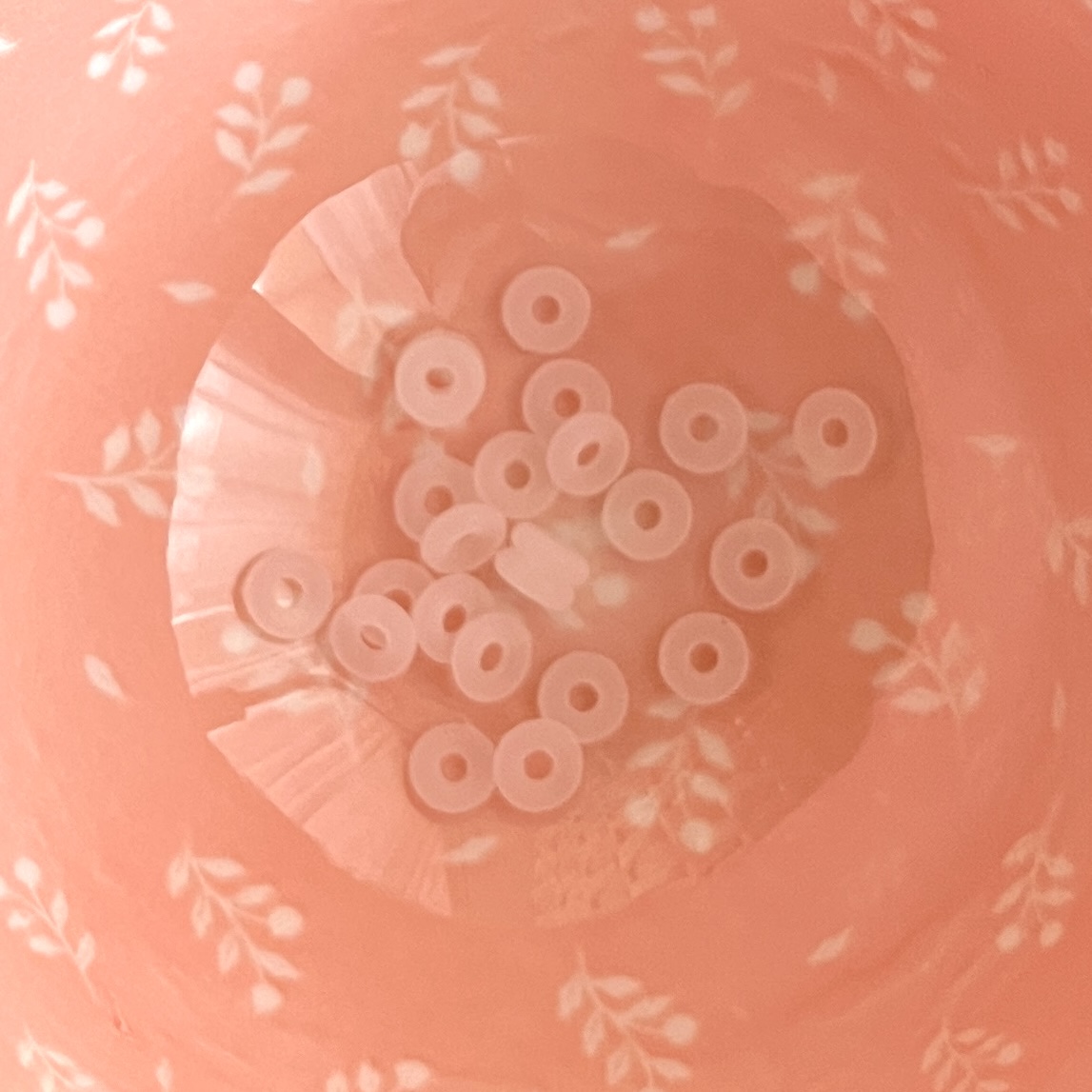 Rubber smart bead stopper Clear, per 5 stuks