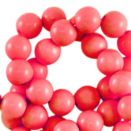 18 mm acryl kralen shiny Red, 10 stuks