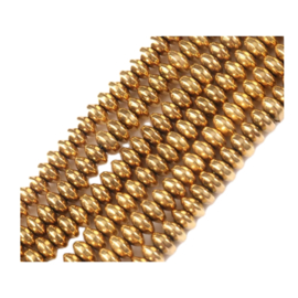 Hematiet spacer Gold 4x2mm, 10 stuks