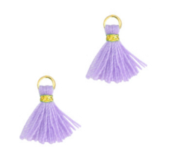 Kwastjes 1.2cm Gold-sheer lilac, 1 stuk