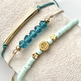 DIY pakket Mint-Teal Goud-Smiley