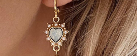 Hartje parels Goud 17mm, per stuk
