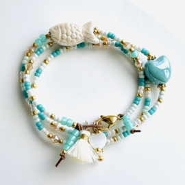 DIY pakket Vis armband Turquoise
