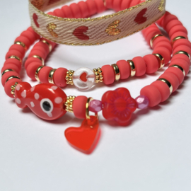 Armbanden set Red