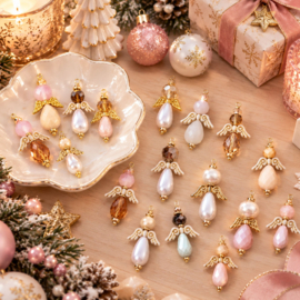 DIY engel Roze - bruin - Goud