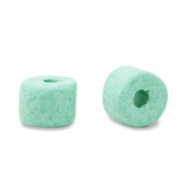 DQ Grieks keramiek kralen 5mm Light turquoise, per stuk