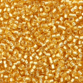 Miyuki rocailles 11/0 Silverlined gold, 5 gram