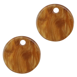 Resin hangers 12mm Harvest orange-brown, 1 stuk