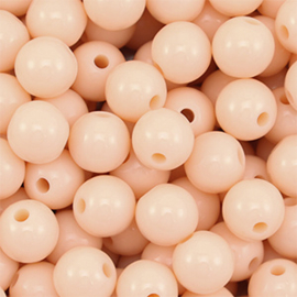Acryl kralen 10mm Nude peach, per stuk