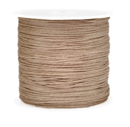 Macrame draad 0,8mm Light brown 10 mtr