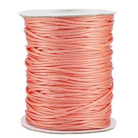 Macramé draad gevlochten 1.5mm Coral orange 2 meter