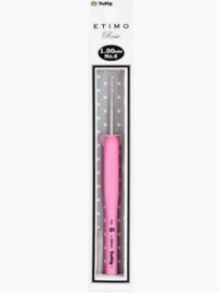 Tulip kralen haaknaald - 1mm met zachte grip roze