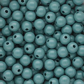 8 mm DQ acryl kralen shiny Cameo blue, per stuk