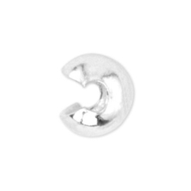 Beadalon knijpkraal verbergers 5mm Zilver, per stuk