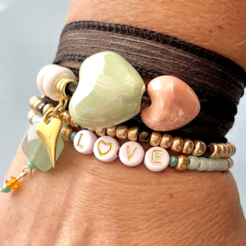 DIY pakket wikkel armband Hart & Aventurine