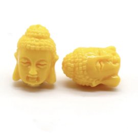 Buddha kraal 15x10mm Yellow,  1 stuk