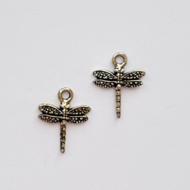 Dragonfly (Libelle) bedel Vintage Zilver, 1 stuk