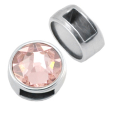 DQ metalen setting voor SS34 flatback en 7mm cabochon Zilver (nikkelvrij), 1 stuk