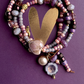 Inspiratie armband Lila-Pink